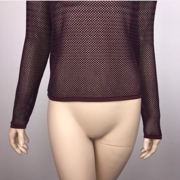 Rag & Bone S Brenna Striped Mesh Sweater LS NWT - Picture 4 of 8